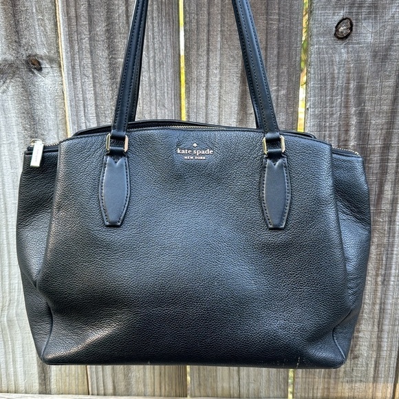 Kate Spade Monet Leather Triple Compartment Tote Shoulder Bag Purse Handbag - Picture 2 of 8